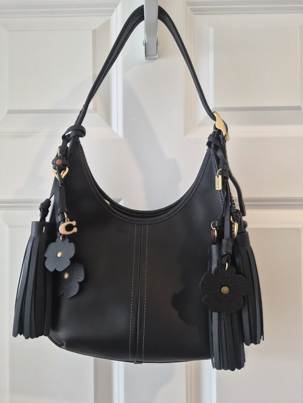 *Upcrafted/ReLoved [Coach] Ergo Shoulder Bag, CFI02, One-of-a-kind, Black, Charm - Picture 2 of 16